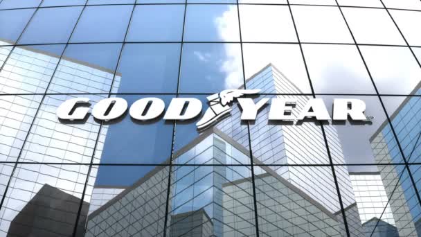 May 2018 Editorial Use Only Animation Goodyear Tire Rubber Company — Stock Video