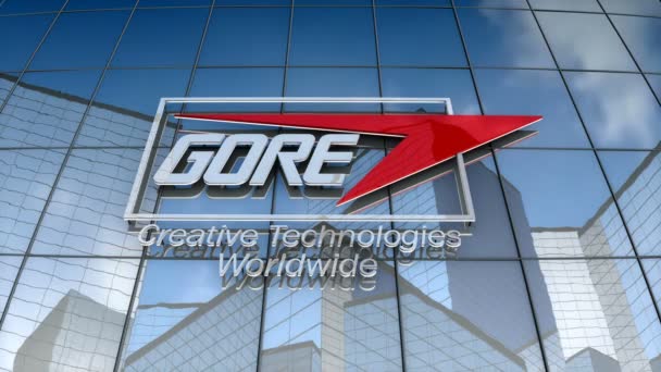 September 2017 Endast För Redaktionellt Bruk Animering Gore Associates Logo — Stockvideo