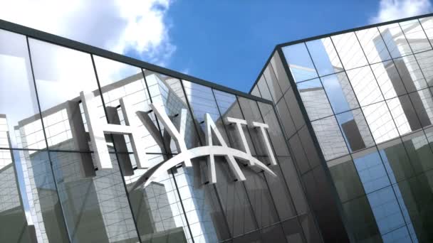 Вересень 2017 Року Editorial Use Only Animation Hyatt Hotels Corporation — стокове відео