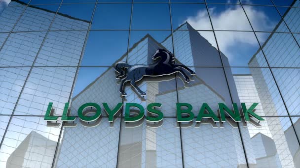 Grudzień 2017 Tylko Użytku Redakcyjnego Animacja Logo Lloyds Bank Plc — Wideo stockowe