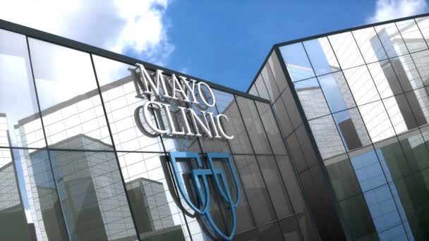 Juni 2018 Nur Redaktionelle Verwendung Animation Mayo Klinik Logo Auf — Stockvideo