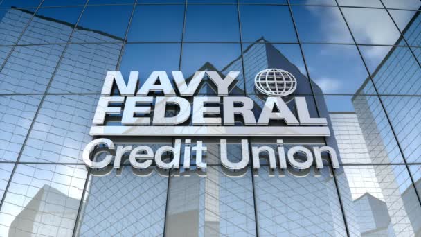 September 2017 Uitsluitend Redactioneel Gebruik Animatie Navy Federal Credit Union — Stockvideo