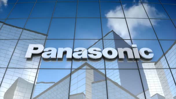 Ekim 2017 Sadece Editörel Kullanım Boyutlu Animasyon Panasonic Corporation Logosu — Stok video
