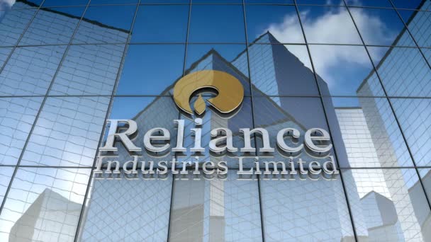 December 2017 Redaktionell Användning Endast Animering Reliance Industries Limited Logotyp — Stockvideo