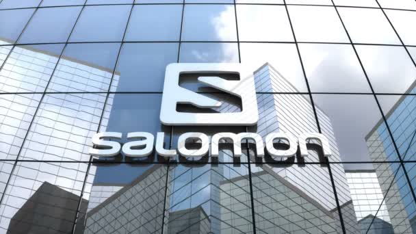 March 2018 Editorial Use Only Animation Salomon Group Logo Glass — 비디오