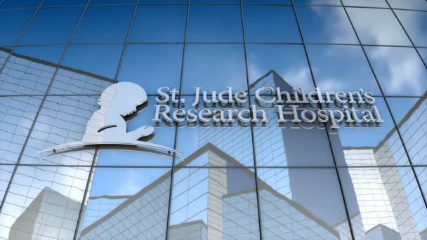 Eylül 2017 Sadece Boyutlu Animasyon Jude Çocuk Araştırma Hastanesi Logosu — Stok video