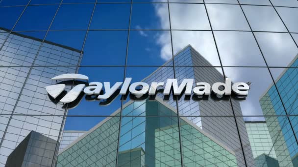 Marzec 2018 Tylko Użytku Redakcyjnego Animacja Logo Firmy Taylormade Golf — Wideo stockowe