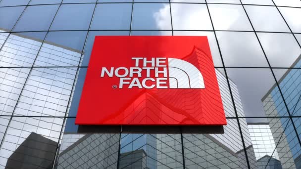 Maart 2018 Uitsluitend Redactioneel Gebruik Animatie North Face Inc Logo — Stockvideo
