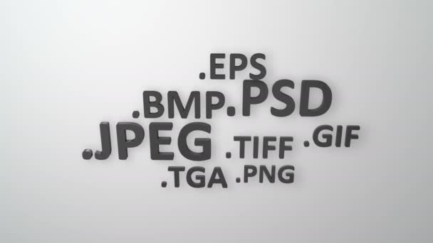 Graphic Computer Image Formats — Stock Video