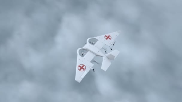 搜索和救援无人驾驶飞机 — 图库视频影像