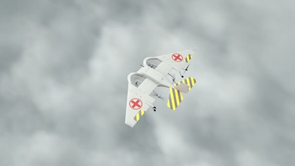 搜索和救援无人驾驶飞机 — 图库视频影像