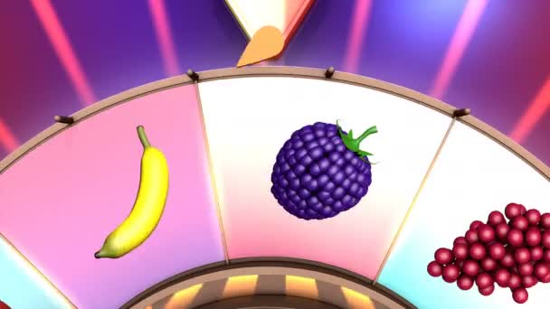 Animation Vidéo Pour Enfants Roue Fruits Bleuet — Video