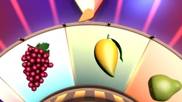 Animation Vidéo Pour Enfants Roue Des Fruits Mangue — Video