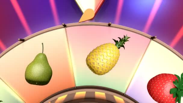 Animacja Wideo Dla Dzieci Koło Owoców Ananas — Wideo stockowe