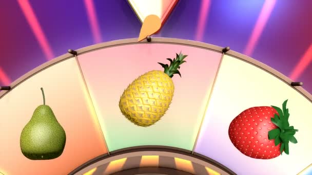 Crianças Vídeo Animação Roda Frutas — Vídeo de Stock