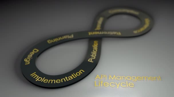 Api Management Lifecycle Έννοια Κινούμενο Φόντο — Αρχείο Βίντεο