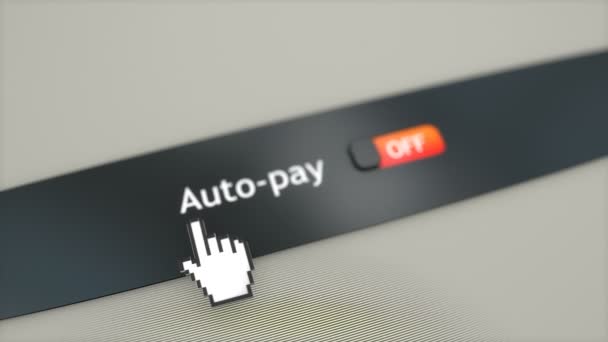 Configuración Del Sistema Aplicación Auto Pay — Vídeos de Stock