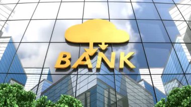 Bulut bankacılık teknolojisi animasyonu