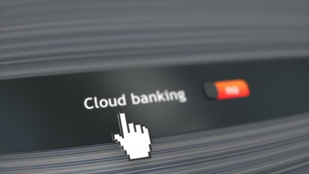 Настройка Системы Приложений Cloud Banking — стоковое видео