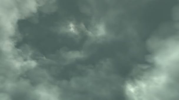 Computergeneriert Den Wolken Fliegend — Stockvideo