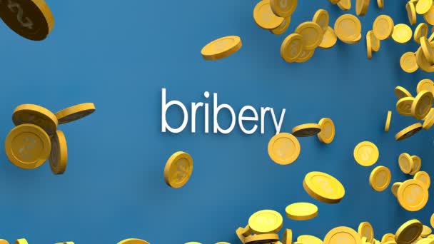 Coin Piling Rising Bribery Animation — Stock Video