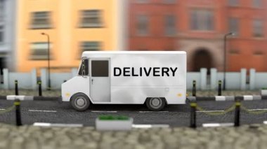 Servis aracı, şehir sokağı..