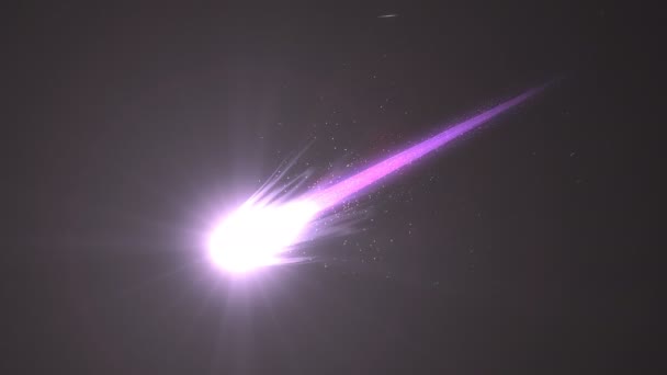 Lysande Ljus Vacker Närbild Orange Komet Natriumelement — Stockvideo