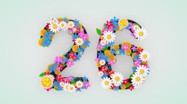 Sayısal çiçek animasyonu, 26..