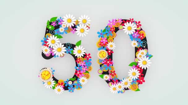 Numerical Digit Floral Animation — 비디오