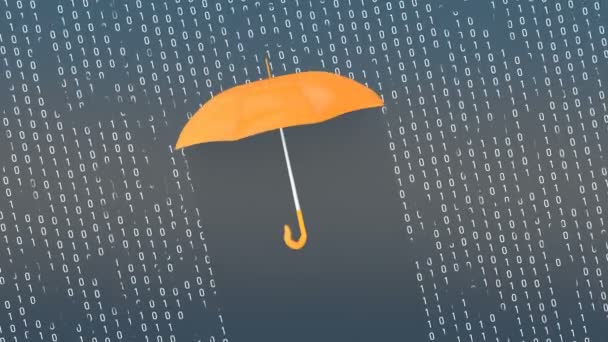 Umbrella Digital Protection Concept Animation — ストック動画