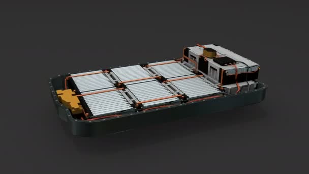 艺人渲染Ev电池组 电动车锂离子 — 图库视频影像