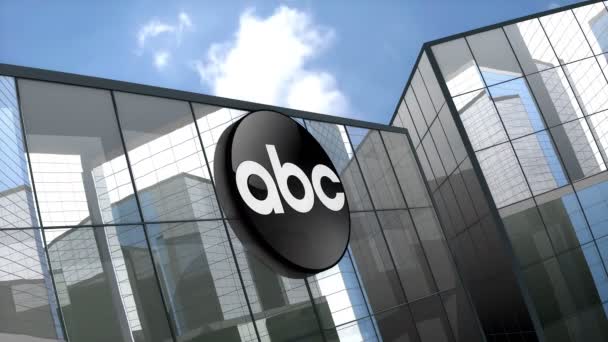 Avril 2019 Utilisation Éditoriale Uniquement Animation Logo American Broadcasting Company — Video