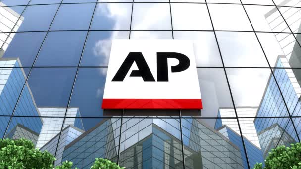 Juli 2019 Endast För Redaktionell Användning Animation Associated Press Logo — Stockvideo