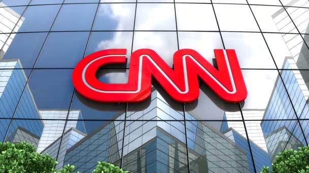 Апрель 2019 Внутреннего Пользования Анимация Cable News Network Логотип Cnn Лицензионные Стоковые Видео