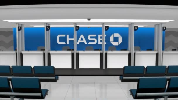 March 2019 Editorial Animation Chase Service Counter — ストック動画