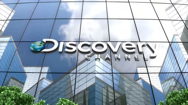 Duben 2019 Pouze Pro Redakční Použití Animace Discovery Channel Logo — Stock video