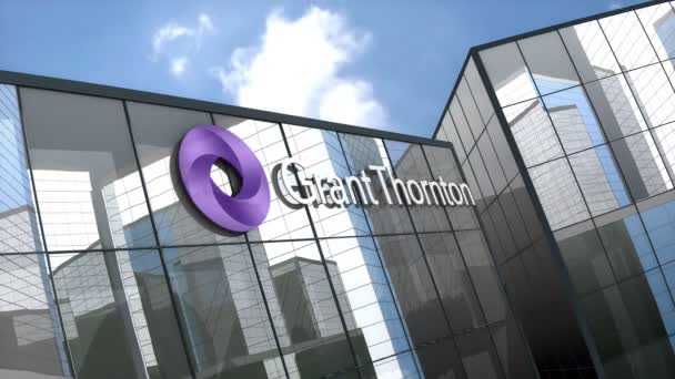 Maio 2019 Apenas Para Uso Editorial Animação Grant Thornton Logo — Vídeo de Stock