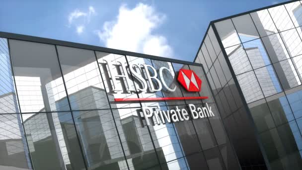May 2019 Editorial Use Only Animation Hsbc Private Banking Holdings — Stock Video
