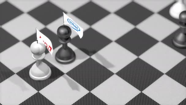 Серпень 2019 Тільки Редакція Використовує Chess Pawn Логотипом Компанії Amd — стокове відео
