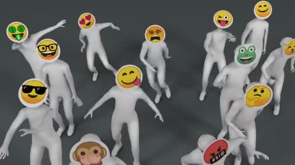 Social App Emoji Dansen Emoji Gebaseerd Open Source Noto Emoji — Stockvideo