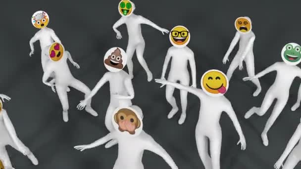Social App Emoji Dancing Emoji Based Open Source Noto Emoji — Stok video