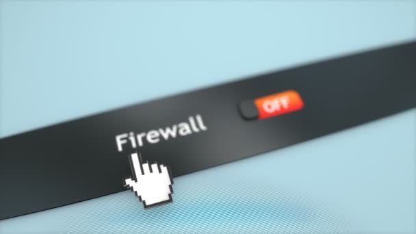Impostazione Del Sistema Applicativo Firewall — Video Stock