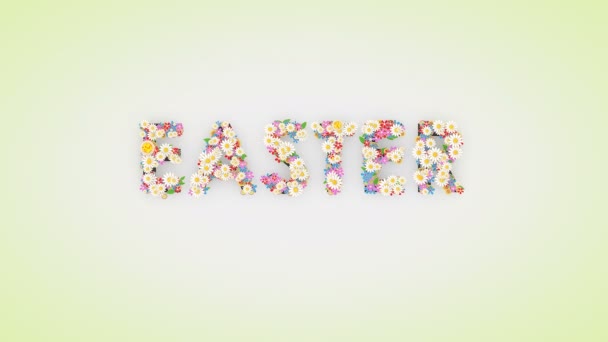 Easter Floral Text Background Animation — ストック動画