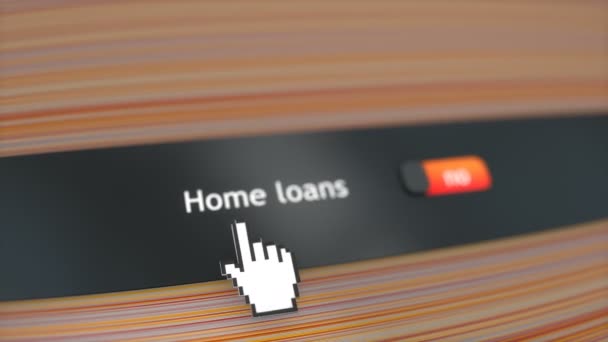 Налаштування Системи Додатків Домашні Кредити — стокове відео