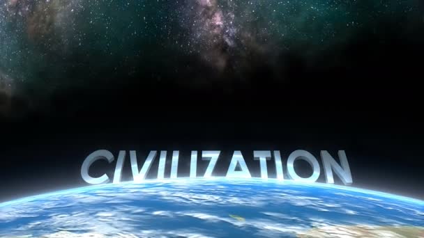 Visão Horizonte Terra Civilização — Vídeo de Stock