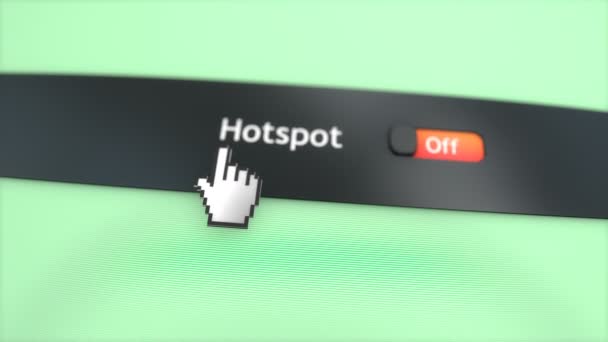 Toepassingssysteem Instellen Hotspot — Stockvideo
