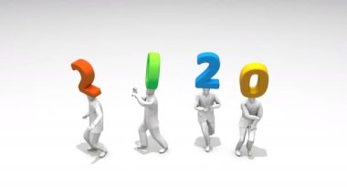 Heyecan verici yeni yıl 2020 Komik dansçı insanlar