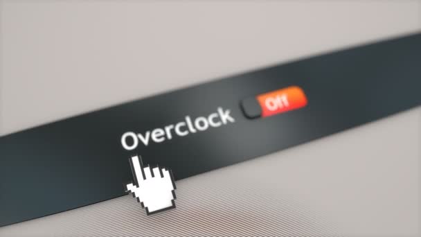 Configuração Sistema Aplicação Overclock — Vídeo de Stock