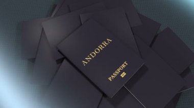 Artist rendering Andorra travel passport.