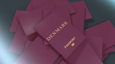 Artist rendering Denmark travel passport.